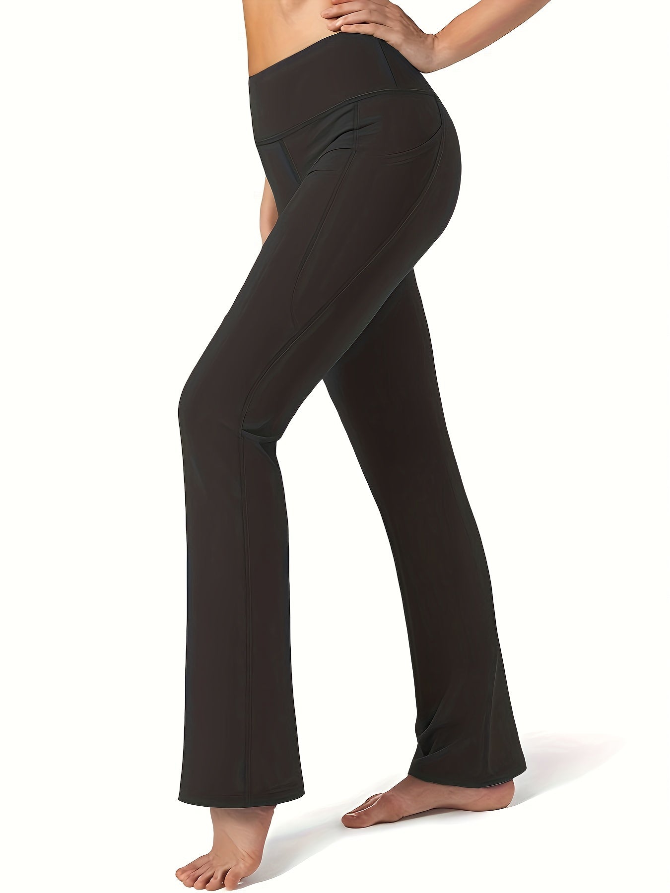 High Waisted Bootcut Leggings With Pockets Flared Yoga Pants Activewear
