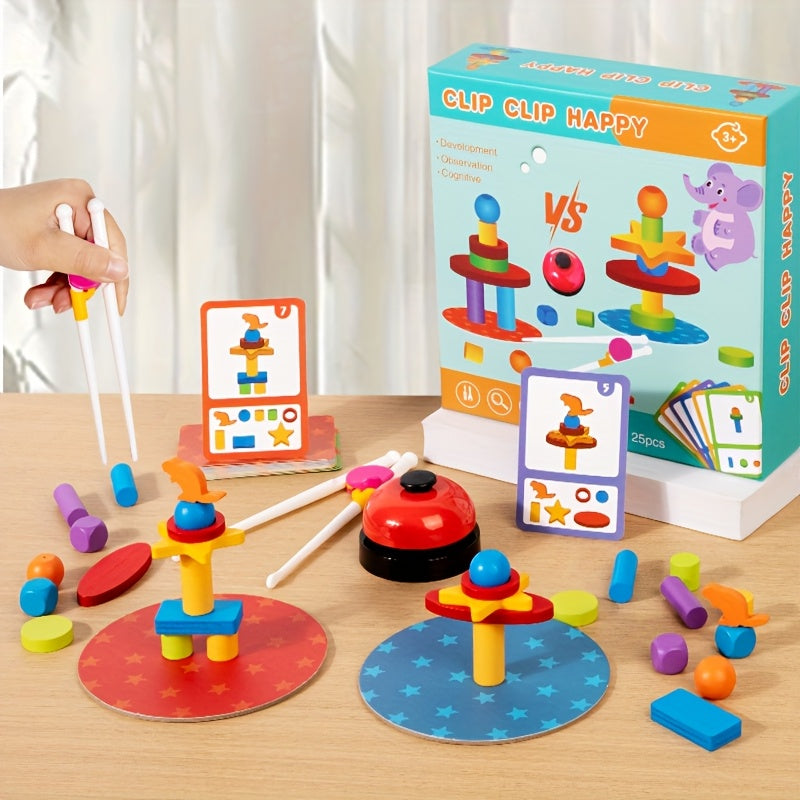 Interactive Wooden Board Game for Kids 3-5 Years