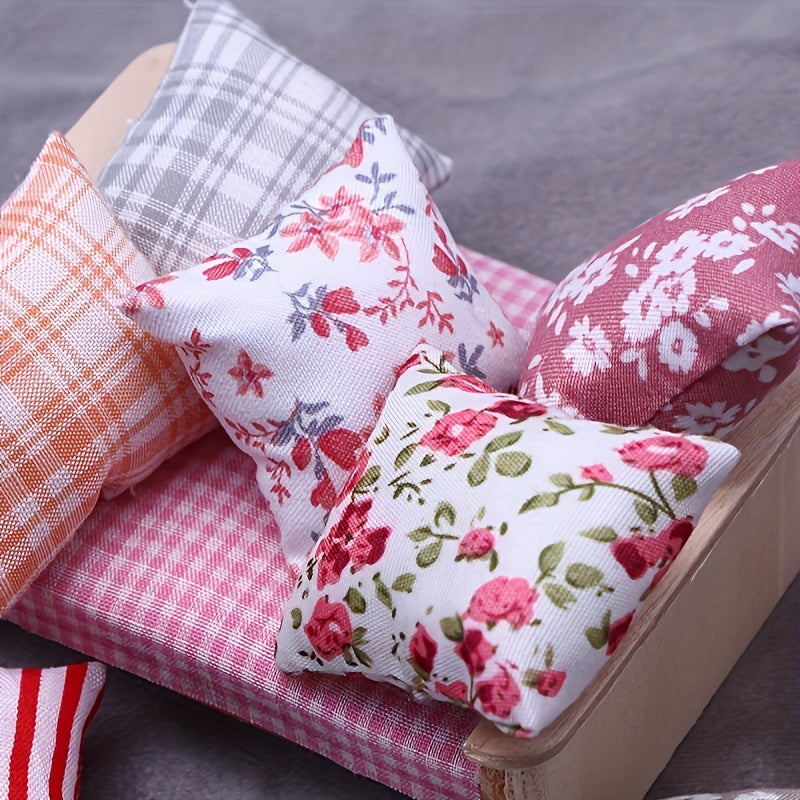 3pcs Dollhouse Mini Pillow Micro Sofa Cushion Ornament Photography Props