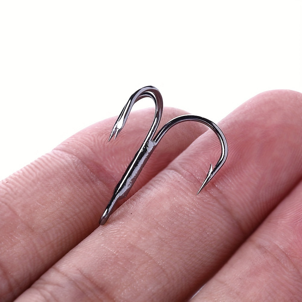 20pcs High Carbon Steel Treble Fishing Hooks Sizes 2-14 Saltwater & Freshwater