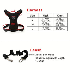 Functional Breathable Dog Harness for Safe Car Travel
