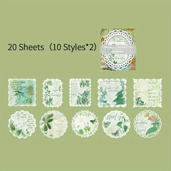 20 Sheets Vintage Lace Hollowed Out Paper Set DIY Scrapbooking Supplies