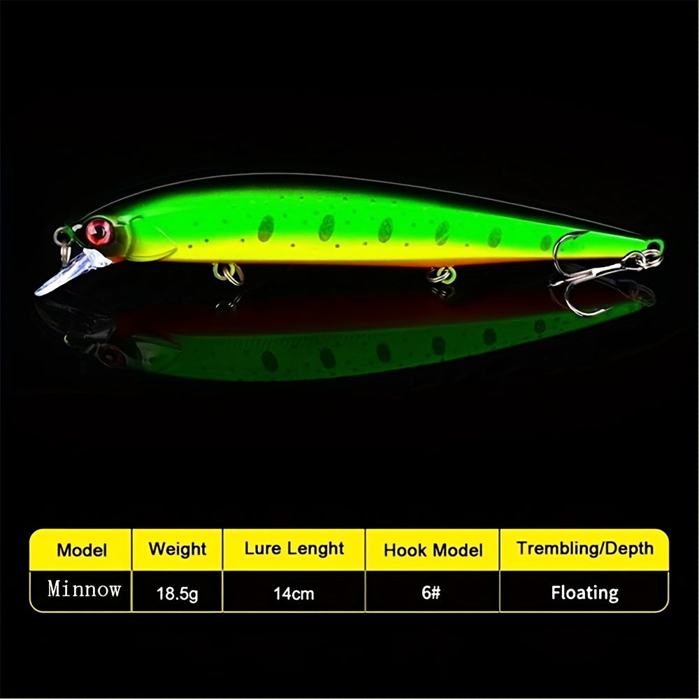 Lifelike Wobbler Fishing Lure 3D Eyes 18.5g Minnow Artificial Hard Bait Fishing