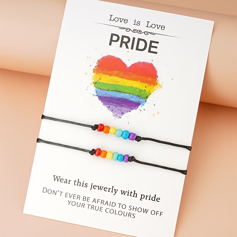 Rainbow Rice Beads Braided Bracelet
