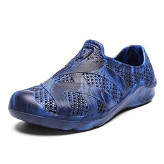 Men's Slip On Garden Shoes Round Toe Flat Beach Shoes Summer