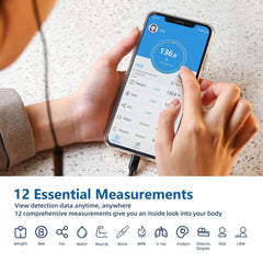 Smart Body Fat Scale Digital Bathroom Scale with Smartphone App