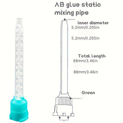 50pcs Disposable Epoxy Mixer for AB Glue, Dental Impression Material Mixing Tips