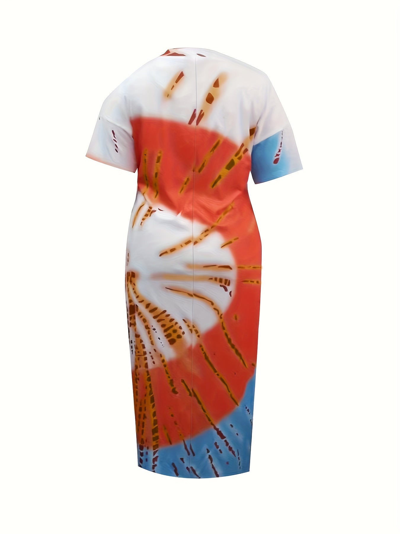  Tie Dye Maxi Dress With Pockets
