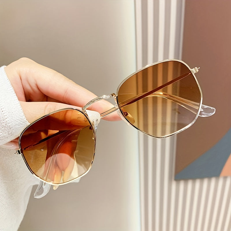 Square Metal Sunglasses Anti Glare UV400 Sun Shades for Men Women