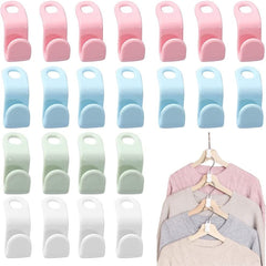40pcs Heavy Duty Cascading Hanger Hooks 4 Colors for Closet Space