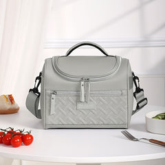 Polyester Lunch Bag Insulated Thermal Cooler Tote Large Capacity Hand Washable