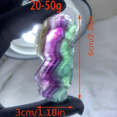 Rainbow Fluorite Slices - Raw Ore Edges - Natural Concepts