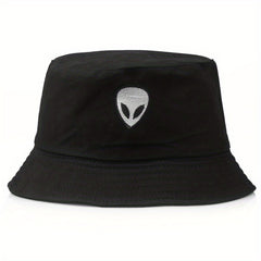 Alien Embroidered Bucket Hat Couple Basin Hat Lightweight Sunshade Cap