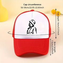 Embroidered Cartoon Character Baseball Cap Adjustable Sunscreen Hat