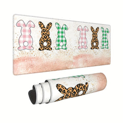 Rabbit Desk Mat Large Mouse Pad Keyboard Mouse Mat Non Slip Rubber Base
