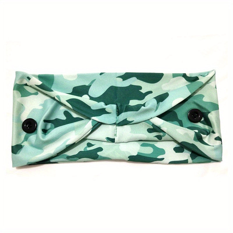 Camo Sports Headband Wicking Elastic Hairband Couple Hair Accessories