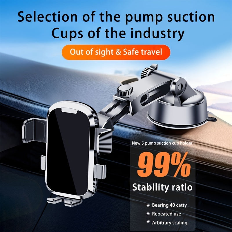 Telescopic Suction Cup Car Phone Holder Dashboard/Windshield Installation
