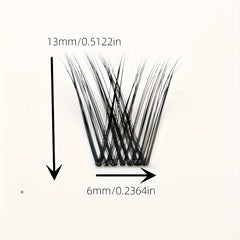 Cluster Segmented False Eyelashes Dense Cross Curling Realistic Self grafted