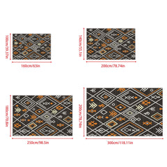 Geometric Pattern Soft Faux Sheepskin Floor Mat Machine Washable