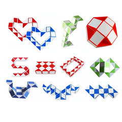 3D Magic Snake Ruler Transformable Puzzle Toy for Kids