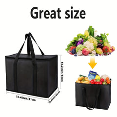 1pc Portable Insulated Grocery Bag Large Capacity Insulation Bag
