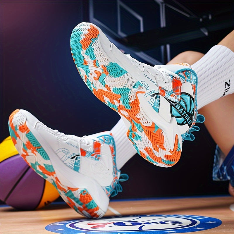 Men's High Top Basketball Shoes Soft Sole Shock Absorption