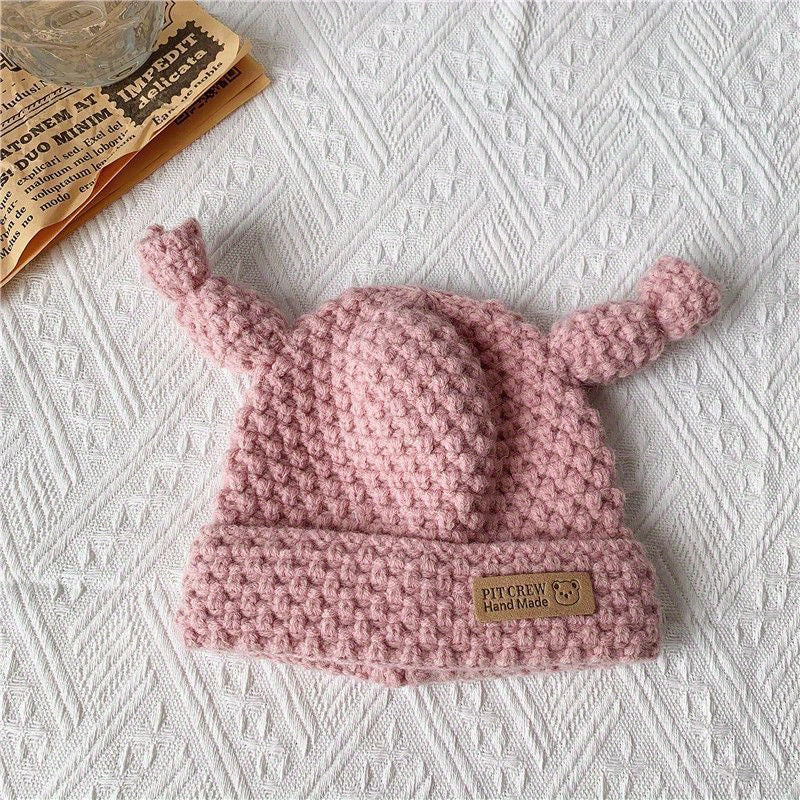 Cartoon Style Eye Knitting Baby Hat Warm Woolen Hat