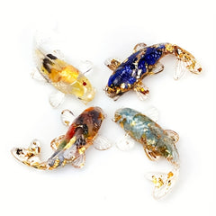 Crystal Gravel Drop Glue Fish Shape Small Ornaments Gift Aquarium Pool
