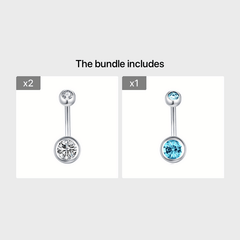 6pcs Surgical Steel 14G Navel Piercing Body Jewelry Men Women