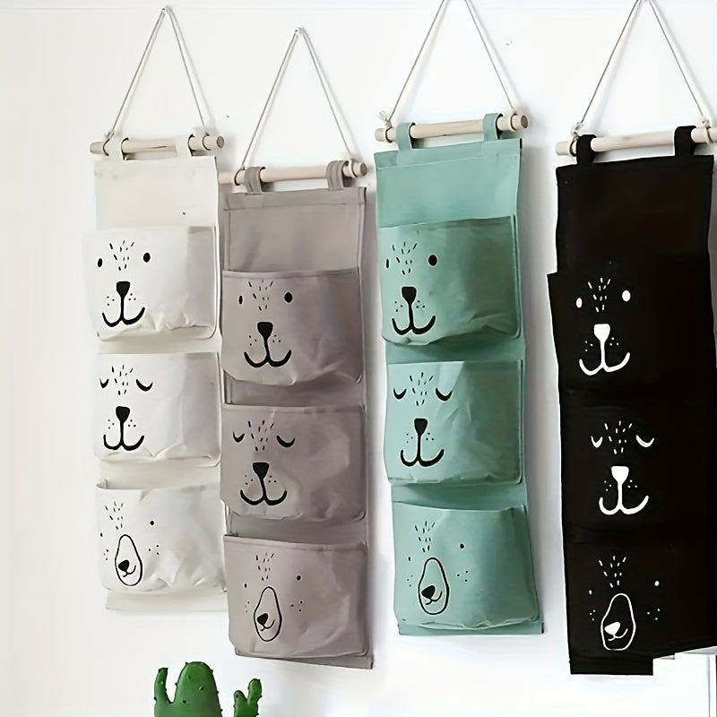 Bedside Wall Storage Hanging Bag Waterproof Fabric Dormitory Organizer