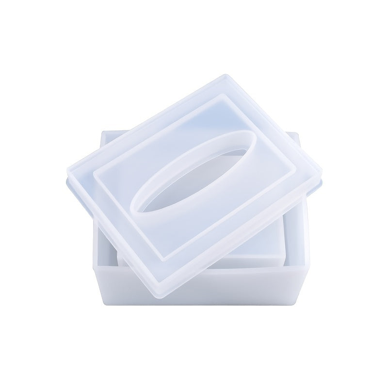Silicone Tissue Box Resin Mold w/ Lid DIY Epoxy Resin Casting Mould