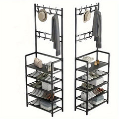 Shoe Coat Rack 2 in 1 Assembly Layer Shoe Cap Rack