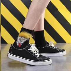 3 Pairs Funny Novelty Quarter Socks for Men