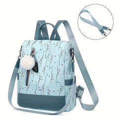 Casual Floral Backpack Large Capacity Travel Bag