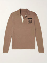Miami 23 Knit Polo Shirt Men's V Neck Pullover Sweater