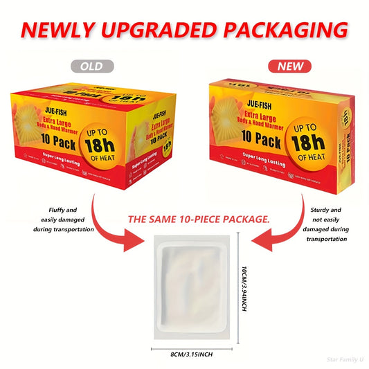 10pcs Disposable Hand Warmers Patches Safe Natural Odorless Long Lasting