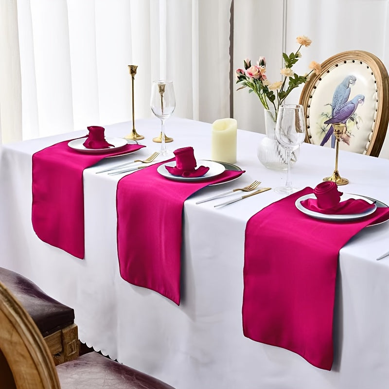 6pcs Coral Orange Polyester Napkin Cloth for Dining Table Decor