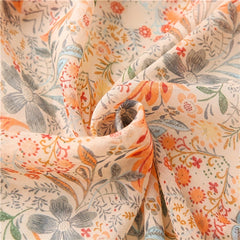National Style Floral Fringed Scarf Lightweight Breathable Sunscreen Shawl