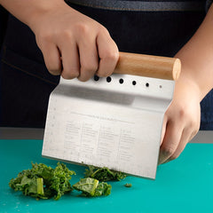 2-In-1 Stainless Steel Dough Cutter & Scraper with Peeling Hole