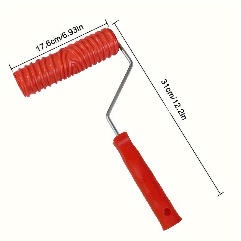 Rubber Wood Grain Pattern Roller DIY Wall Painting Tool