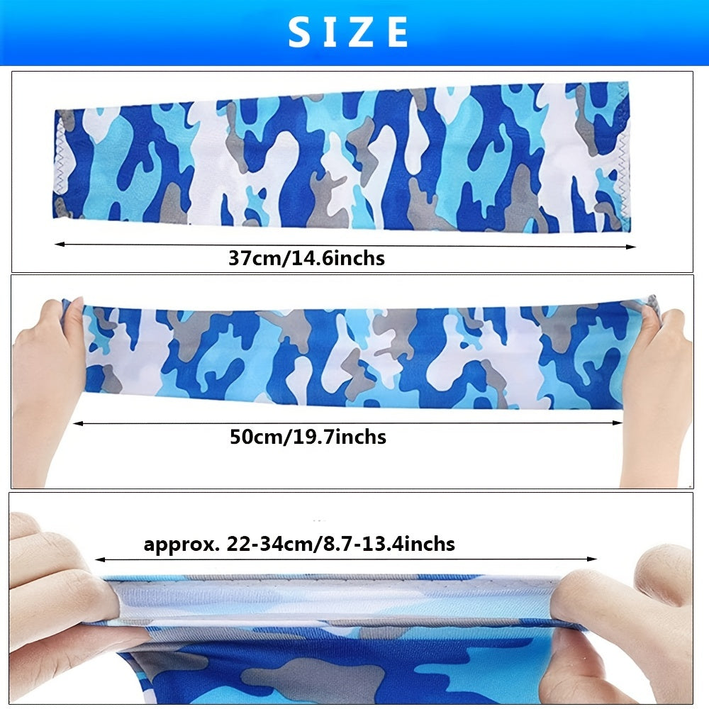 Camouflage Cycling Arm Sleeves for Men and Women Sun Protection