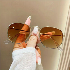 Square Metal Sunglasses Anti Glare UV400 Sun Shades for Men Women