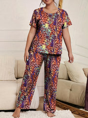 Ombre Leopard Print Pajama Set