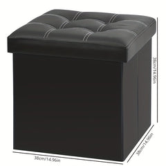 Multifunctional Folding Storage Stool Ottoman Marble Pattern