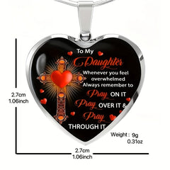 Heart Cross Pendant Necklace Men Women Jewelry Gift Couples