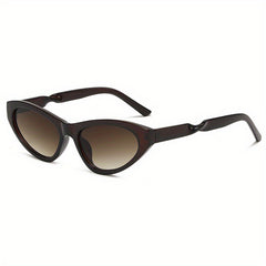 Triangle Frame Sunglasses Solid Gradient Lens Vintage Eyewear