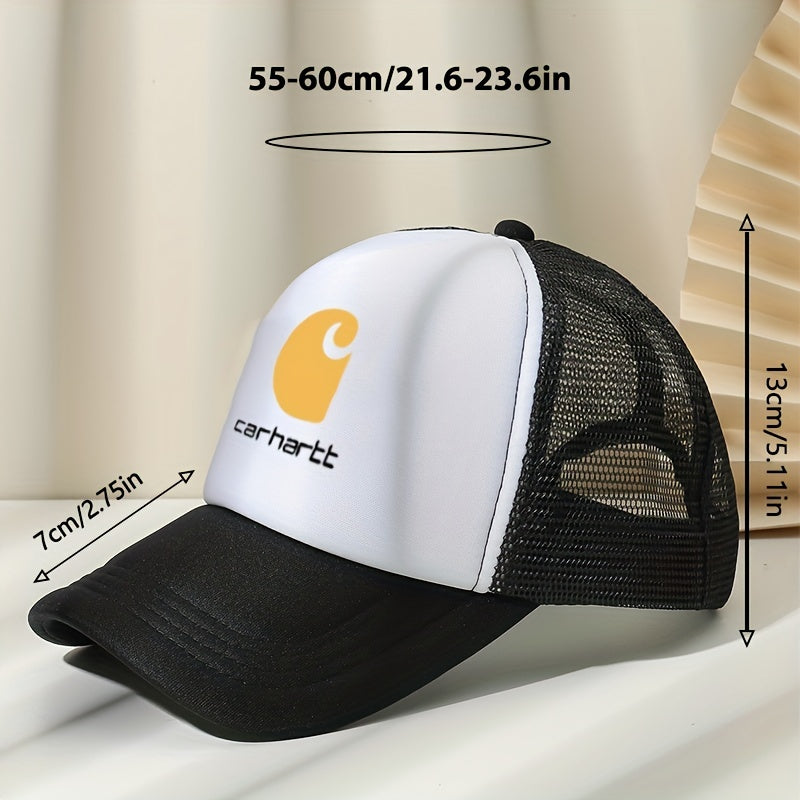 Colorblock Baseball Cap Mesh Trucker Hat Sun Protection