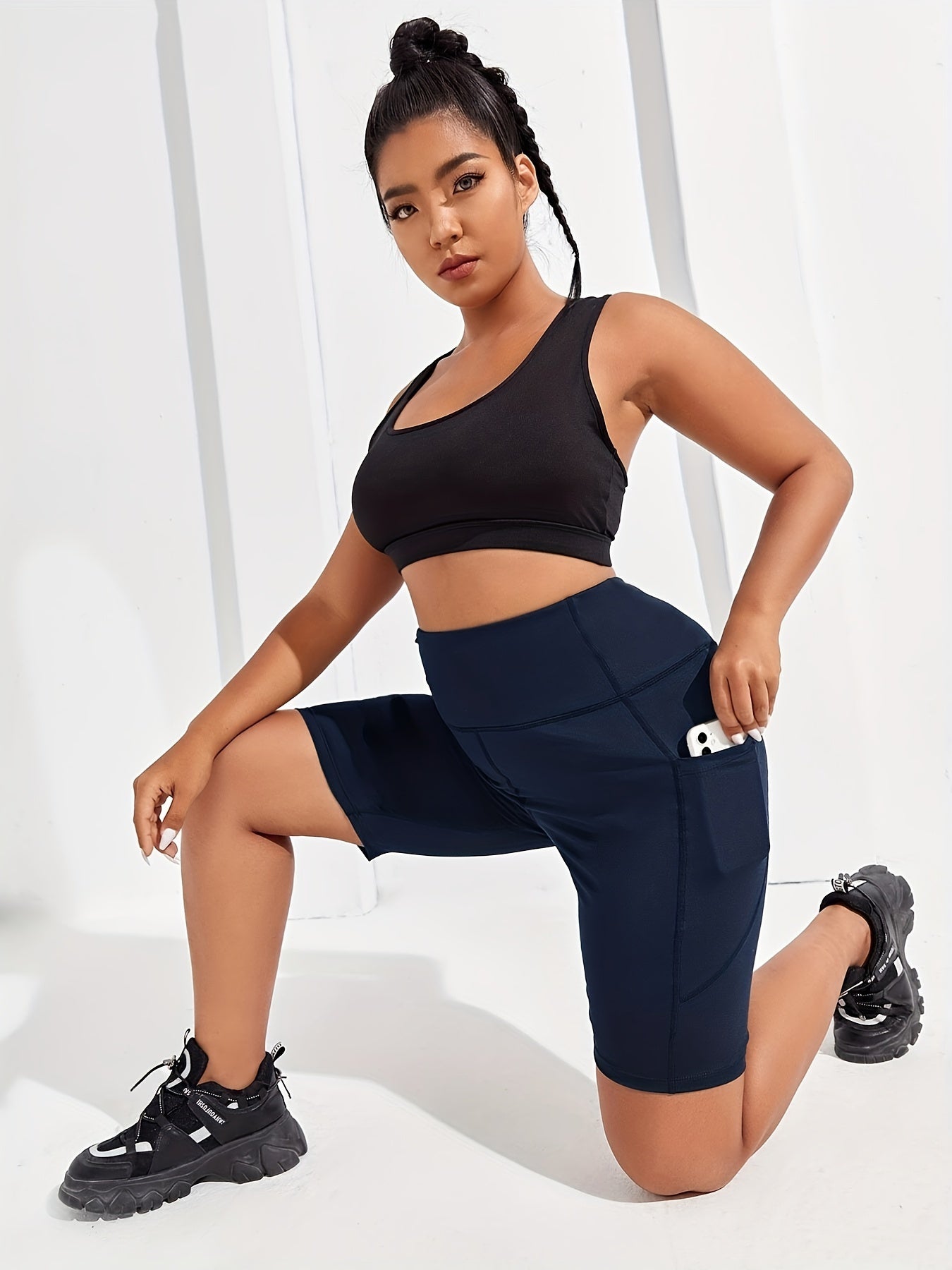  High Rise Stretchy Fitness Shorts