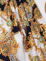 Bohemian Print High Waist Pants