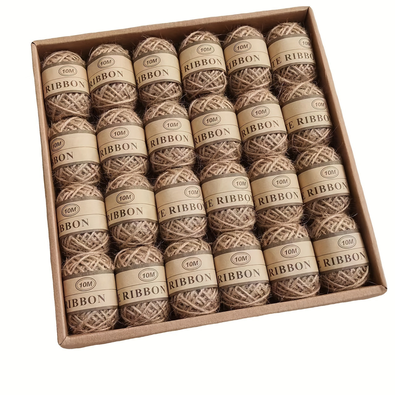 24 Rolls 3-strand DIY Braided Decorative Cord Ribbon Craft Supplies